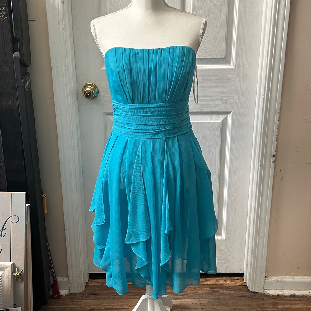 David's Bridal Vibrant Blue Dress